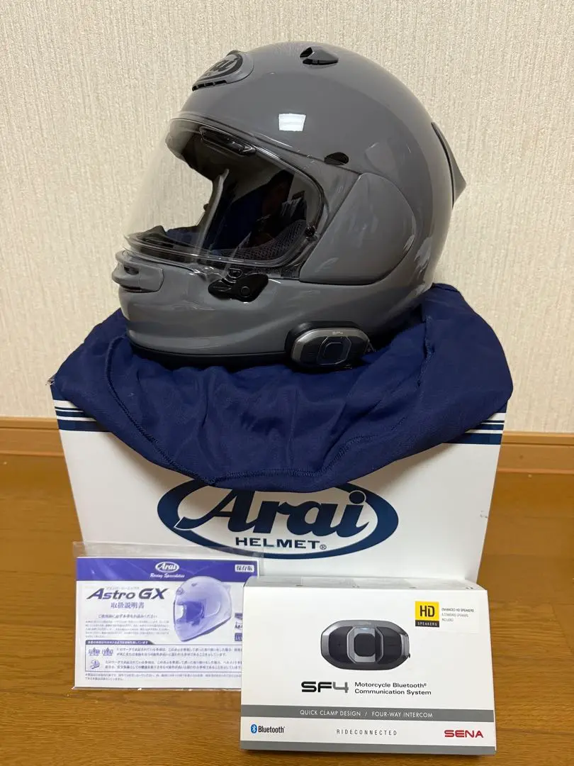 美品　Arai Astro GX 55-56cm(S)モダングレー　インカム付 Webike | Arai アライ ASTRO-GX [アストロジーエックス モダン