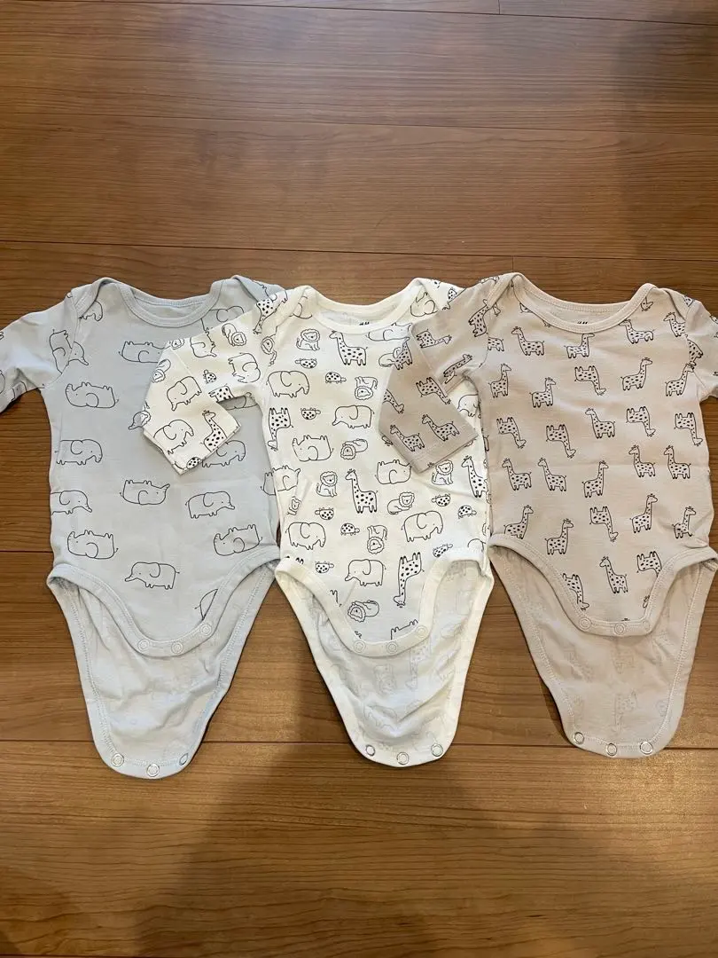 Thumbnail of Animal Print Romper Set of 3, 4-6 Months, Size 70