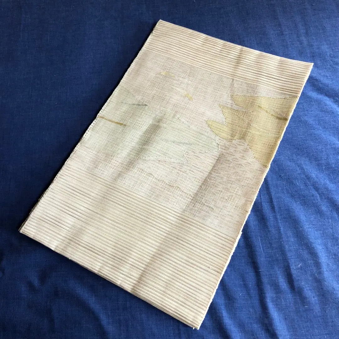 Thumbnail of Cream-colored obi with abstract pattern