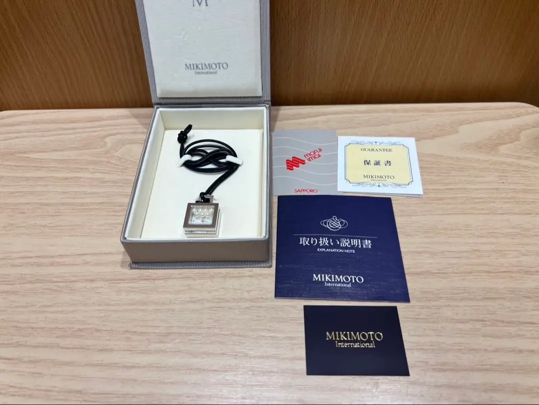 超レア MIKIMOTO 懐中時計 ミラー付き 動作確認済み 取扱説明書付き