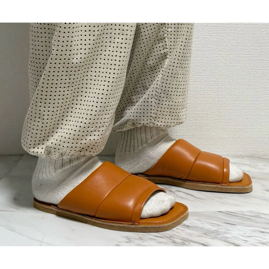 [Dries Van Noten] レザー サンダル ダークブラウン DRIES VAN NOTEN レザー サンダル | NET-A-PORTER