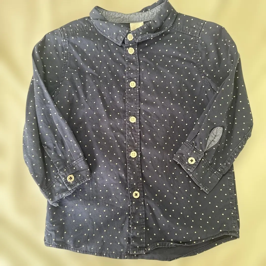 Thumbnail of H&M Navy Dot Print Shirt 12-18M