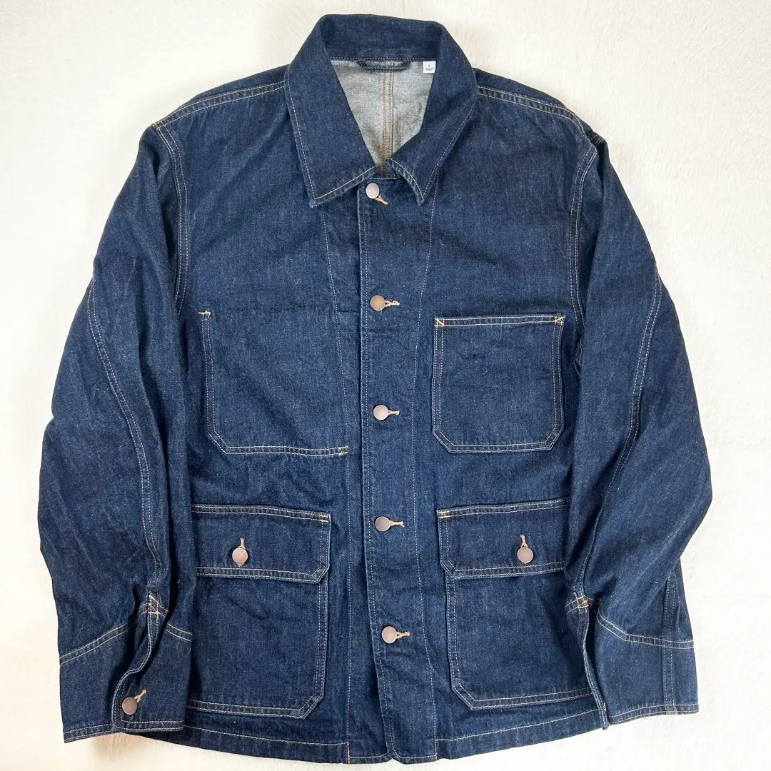 Thumbnail of b1349 ✨Excellent Condition✨ 【UNIQLO】 Denim Coverall Jacket Dark Navy Popular L