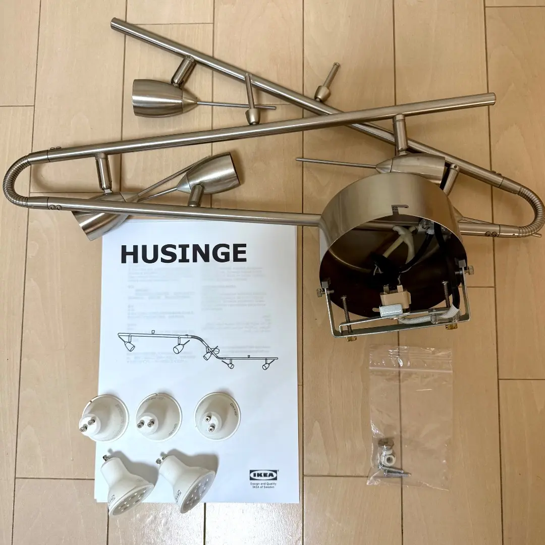 IKEA 天井照明 HUSINGEスポットライト5連 LED電球5個セット 廃盤 2025年最新】ikea HUSINGEの人気アイテム - メルカリ