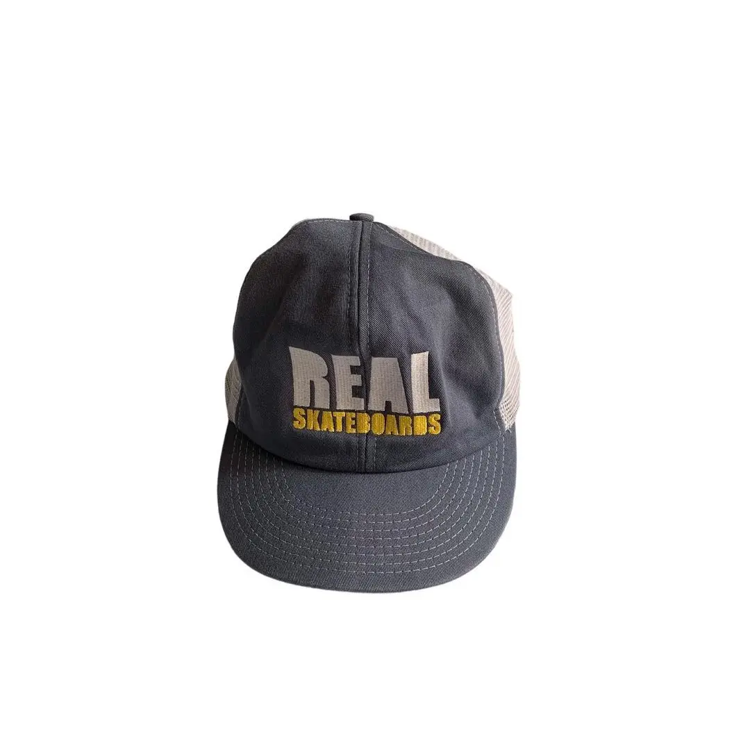 RE⚡︎AL DEEDS ロゴ スナップバック メッシュキャップ 黒