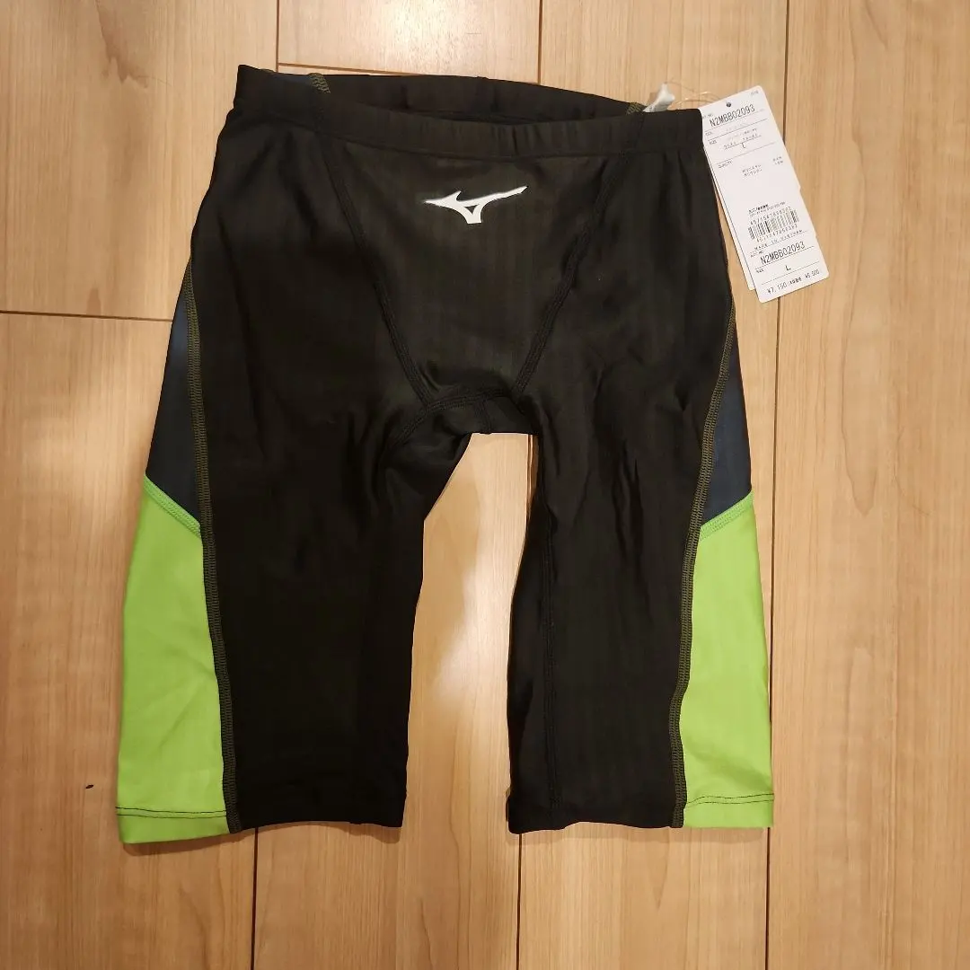 Thumbnail of Mizuno Competitive Swimsuit, Size L, Black/Green