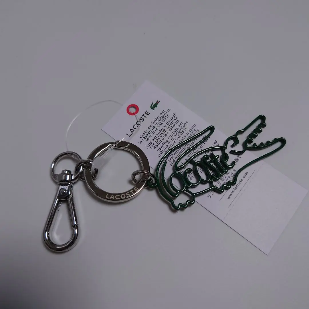 LACOSTE グリーンレザー キーリング グリーン（緑）系 LACOSTE(ラコステ) キーケース・キーリング