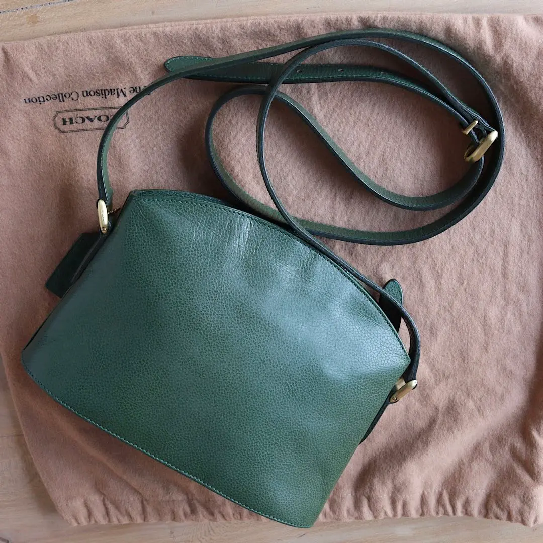 【希少】COACH☆ダークグリーン　ミニボストン　4410 バッグ 希少】コーチ 2way ショルダーバッグ ミニボストン ターンロック