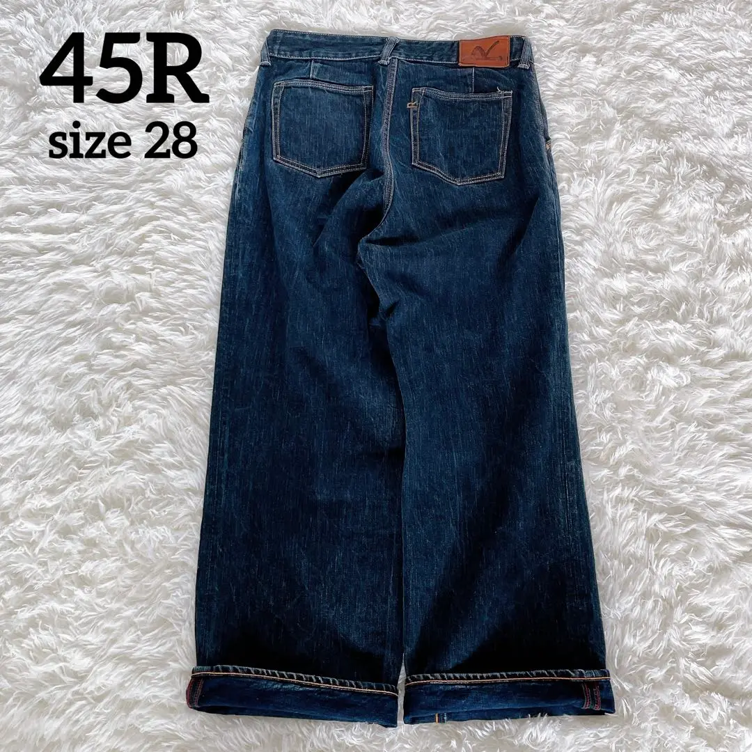 ダメージ加工 ダークブルー デニム 45R 45rpm 45rダメージ加工ブルーデニムパンツ - メルカリ