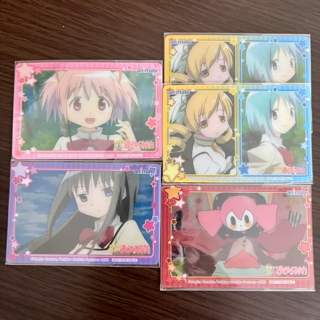 Thumbnail of Puella Magi Madoka Magica Clear Card 5-Piece Set - Not for Sale - Animate