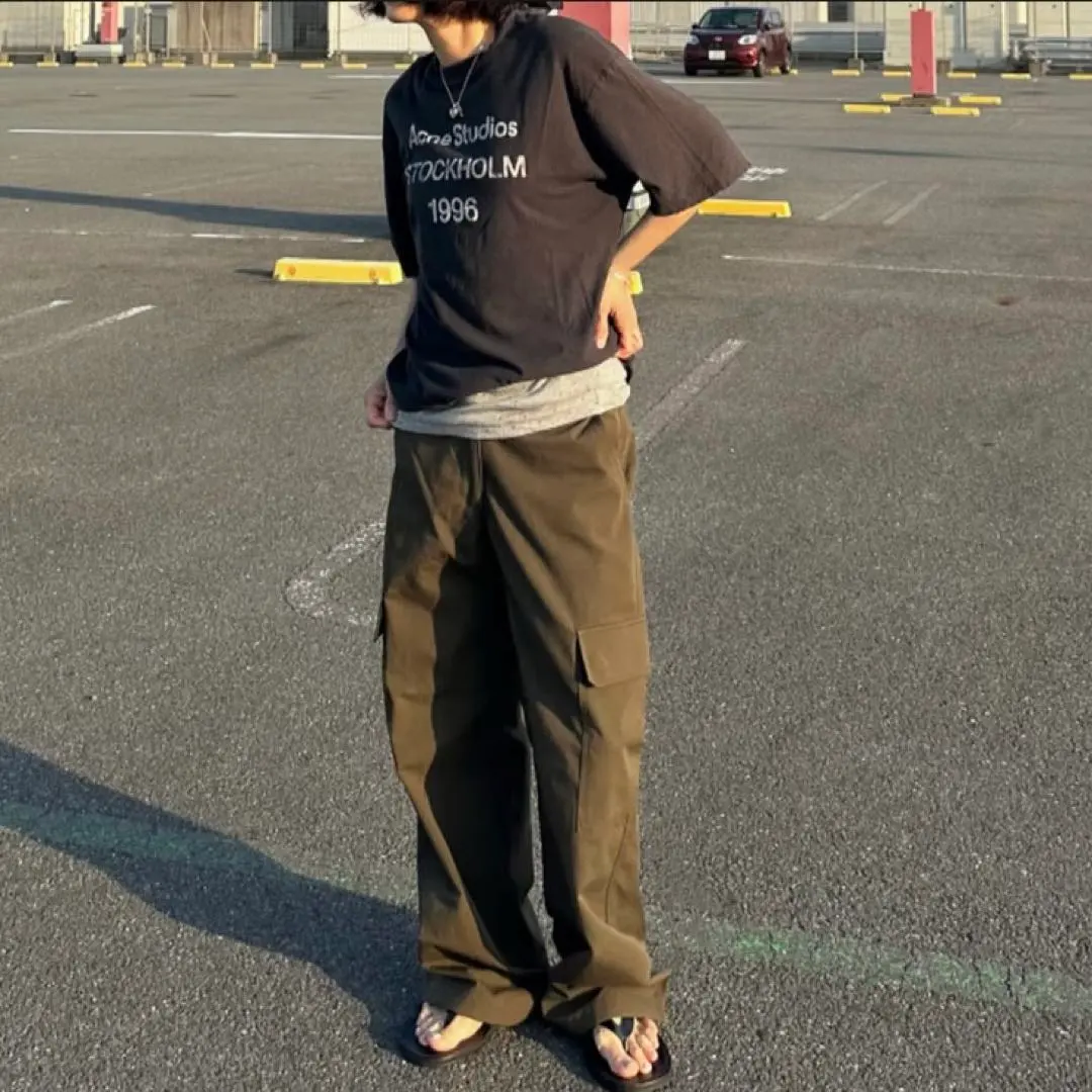 e*u様 最終値下げ　8月末削除　オクスン　ok.soon カーゴパンツ　カーキ e*u様 最終値下げ 8月末削除 オクスン ok.soon カーゴパンツ カーキ