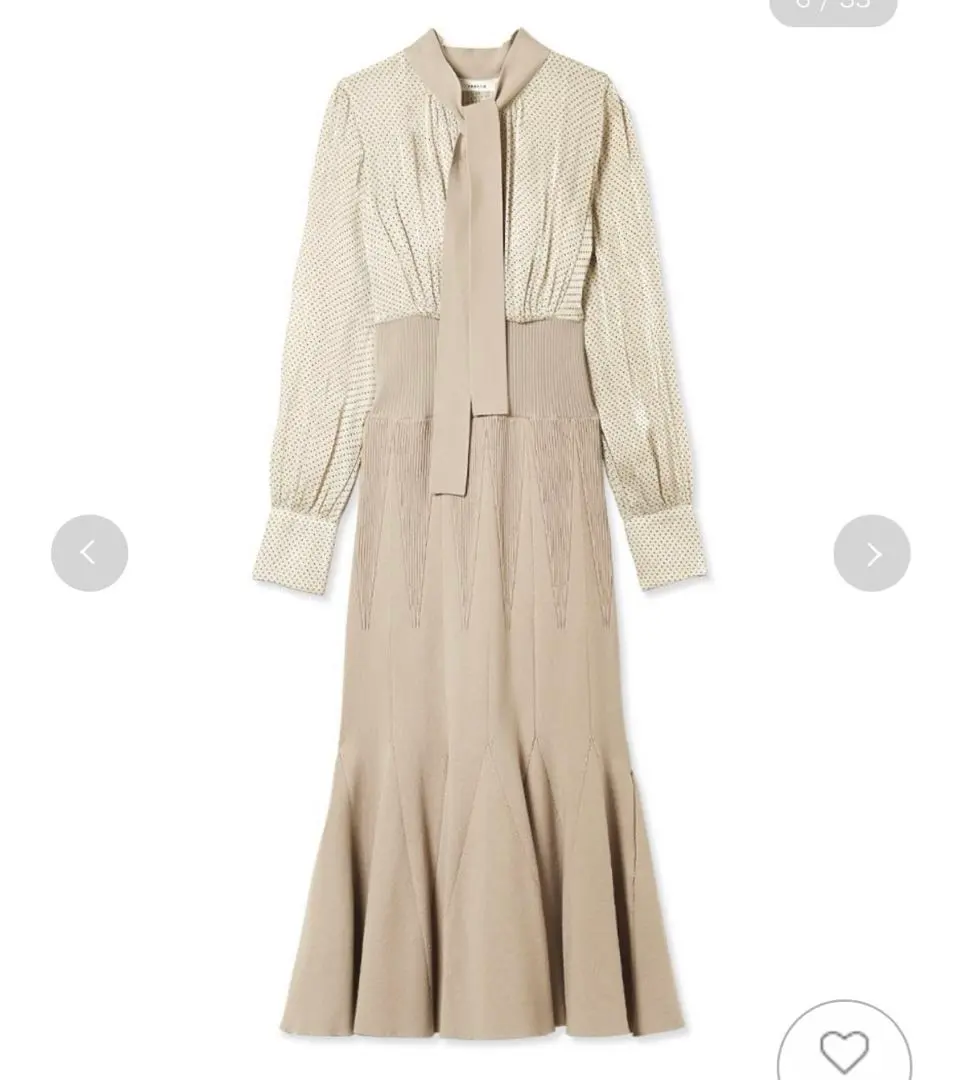 美人魚針織拼接連衣裙 的縮圖