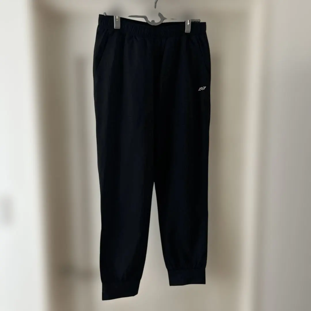 黑色鬆緊腰褲 的縮圖