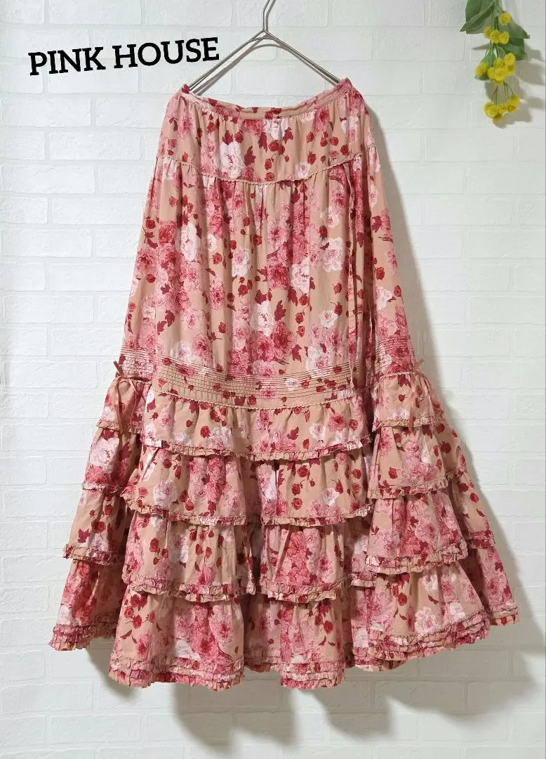 Thumbnail of PINK HOUSE Tiered Flare Skirt Floral Pattern