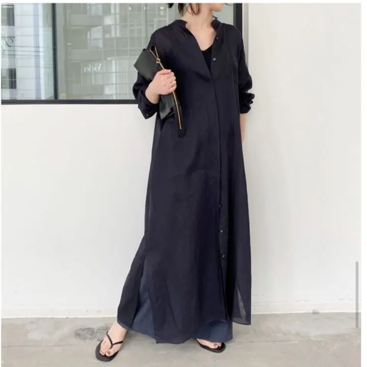 Thumbnail of New Free size shirt dress, black