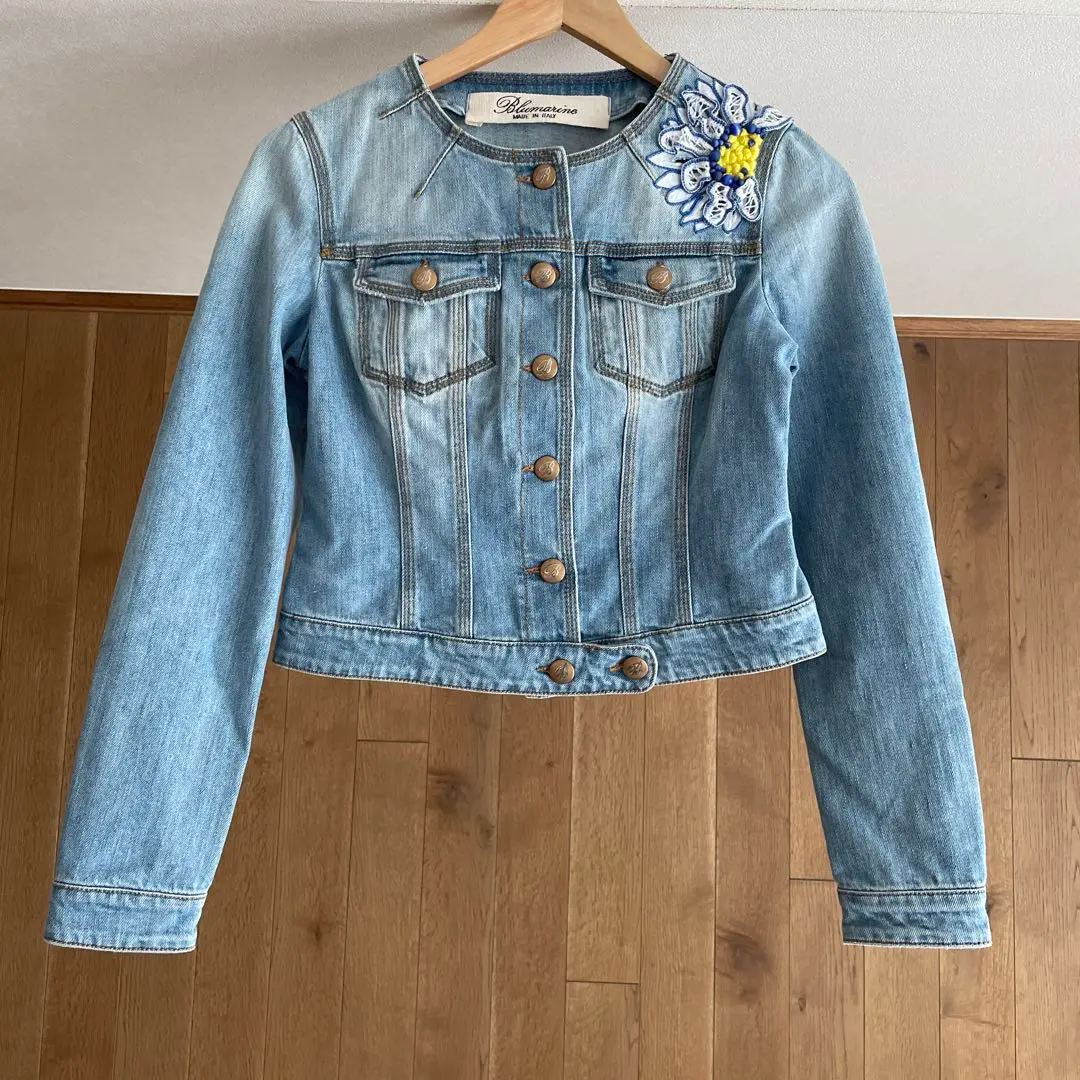 ブルマリン　ホワイトデニムジャケット Levi's リーバイス プレミアム デニムジャケット ジージャン