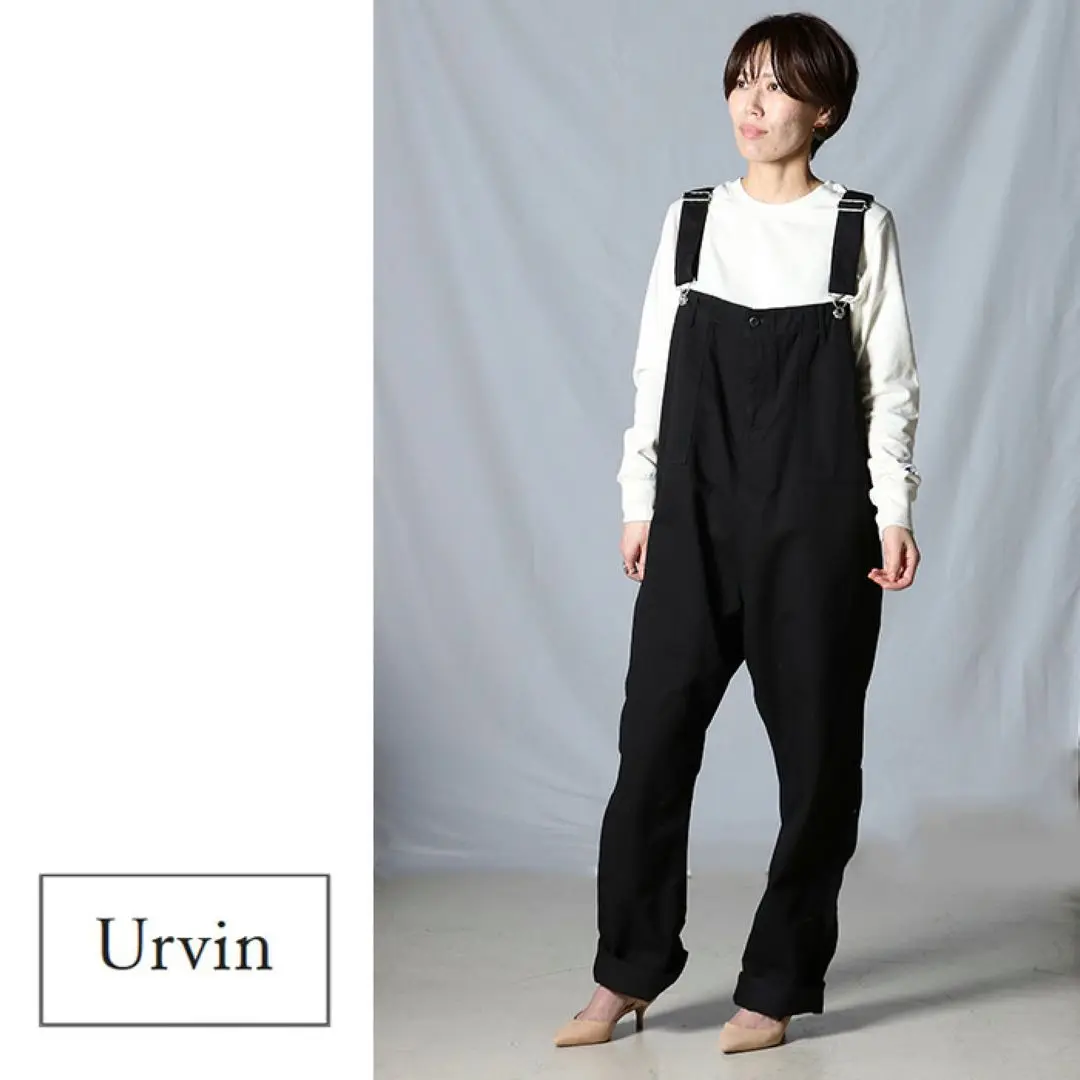 ★美品★Urvinサロペット　オーバーオール ブランド古着】URVIN / アービン UP199201 5Pデニムサロペット