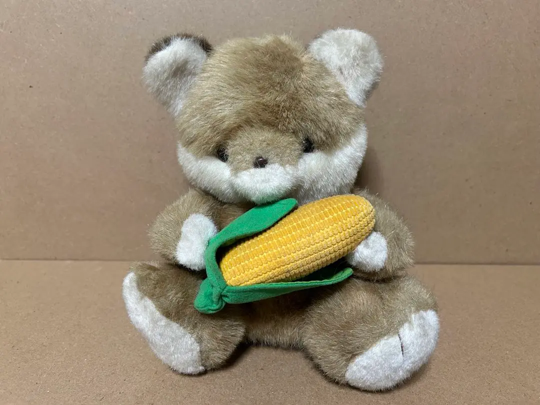 OIKE オオイケ　野菜物語　コーンキツネ　特大＆小　ぬいぐるみセット　中古品 昭和レトロ オオイケ コーンきつね 野菜物語 ぬいぐるみ 未使用