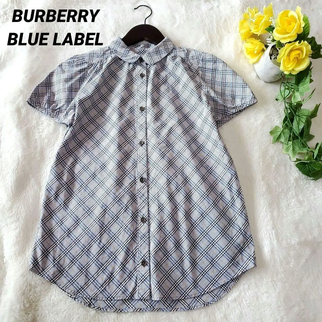 Thumbnail of Burberry Blue Label Shirt Blouse Nova Check Blue 36
