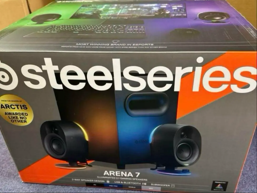 中古　SteelSeries Arena 3 スピーカー SteelSeries Arena 3 Bluetooth ゲーミングワイヤレススピーカー