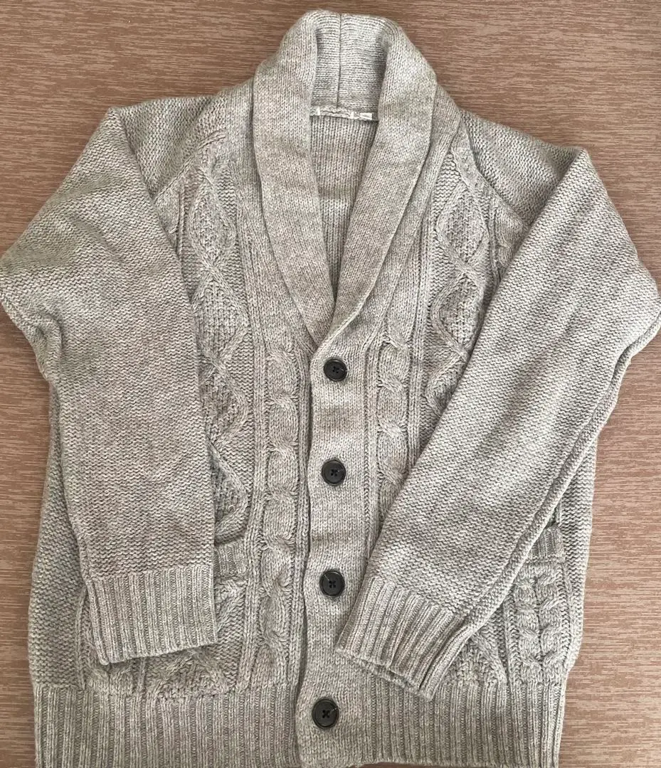 Thumbnail of UNIQLO Men's Cable Knit Cardigan XL Gray