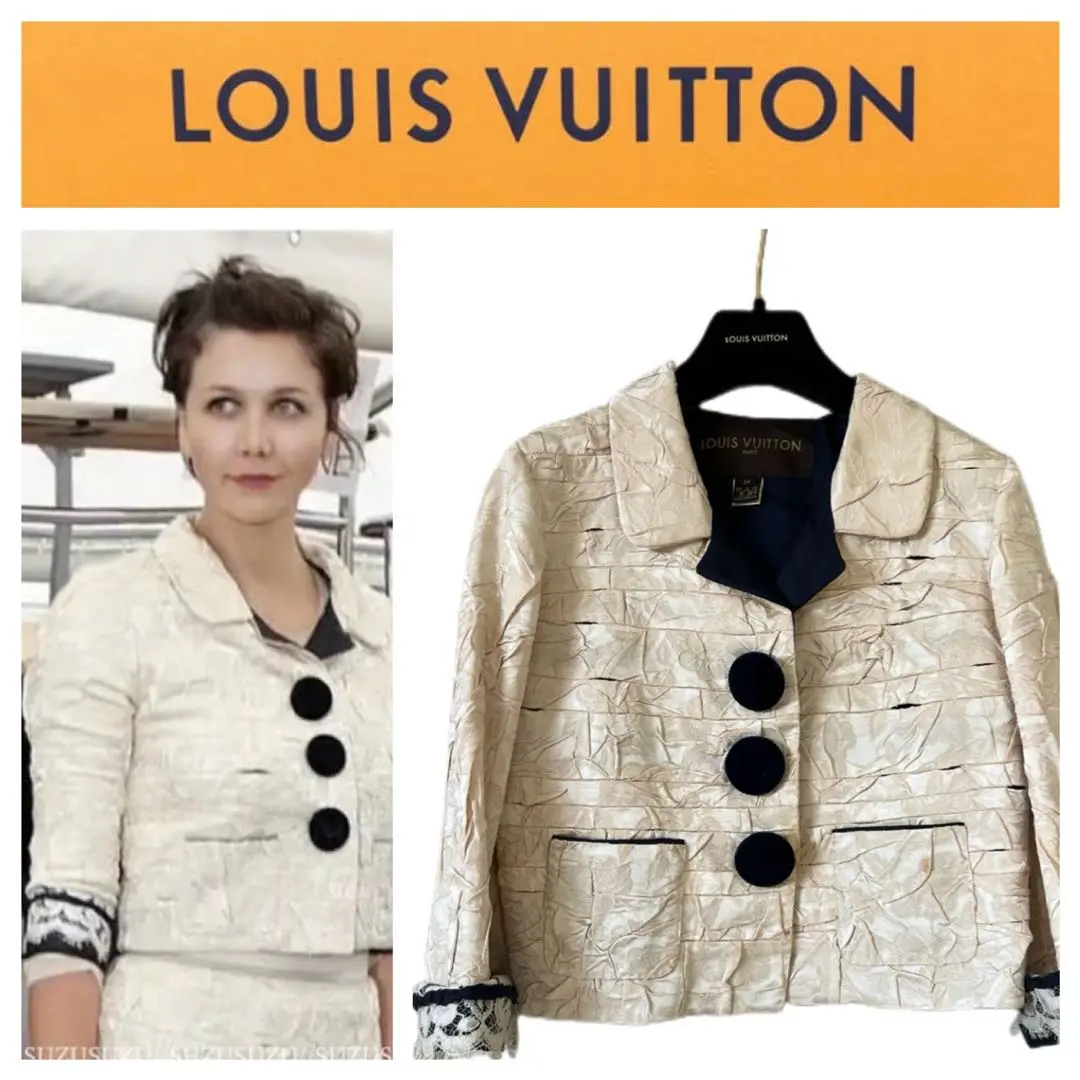 ルイヴィトンLOUIS VUITTON ノーカラジャケット Lサイズ LOUIS VUITTON - ルイヴィトン LOUIS VUITTON ノーカラー