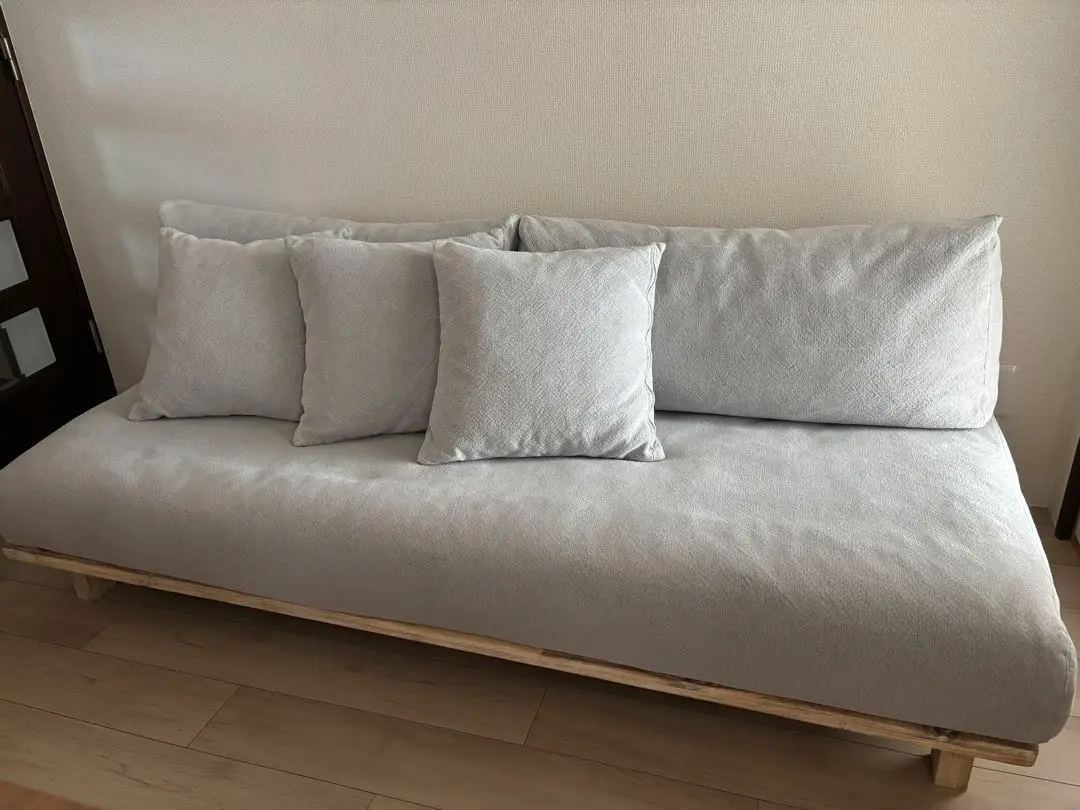 ★いくママ★ unico LANAソファ2.5人掛け LANA SOFA 2.5人掛け アイボリー オーク/ウォルナット