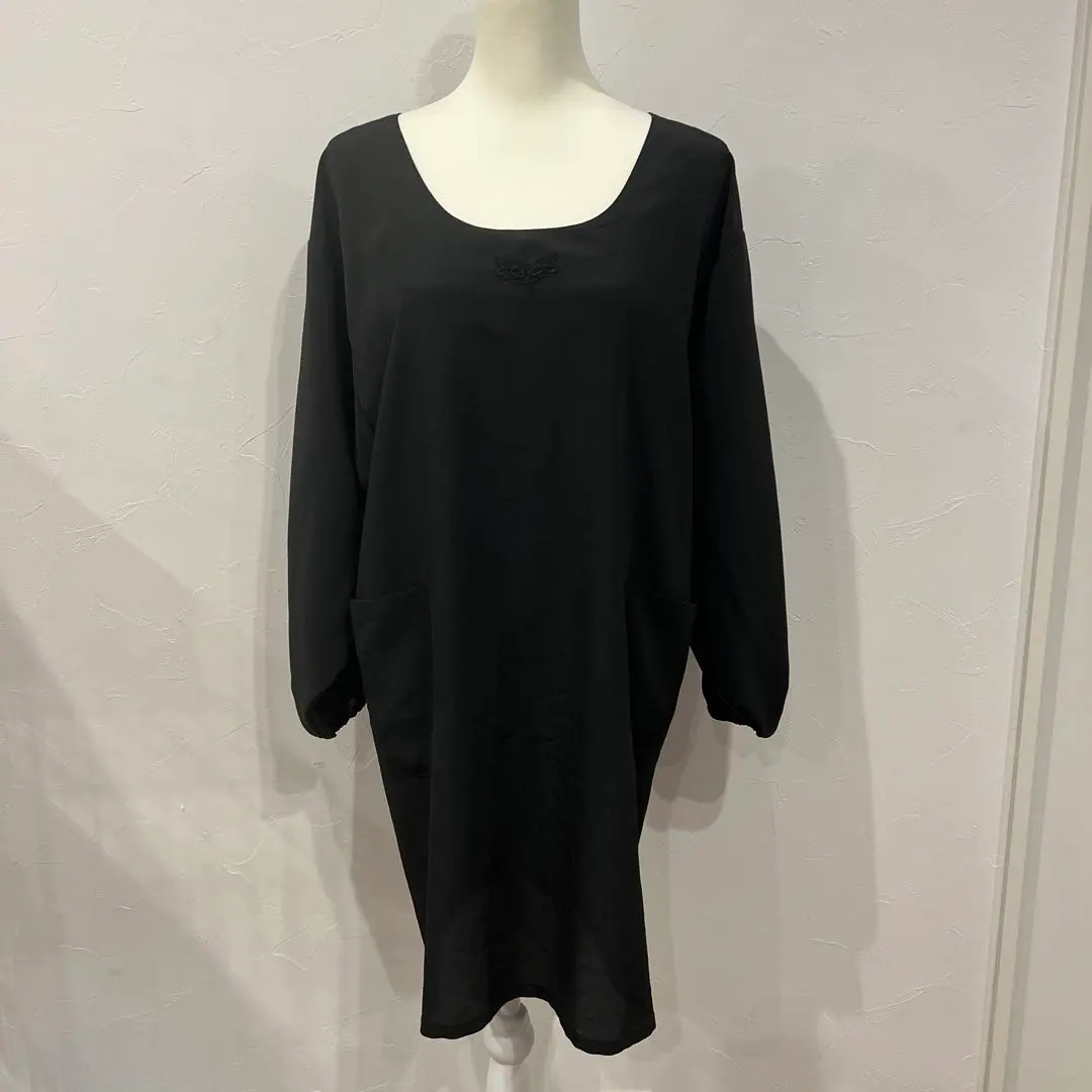 Thumbnail of Formal Japanese Cooking Apron - Black Polyester, Summer, Size L