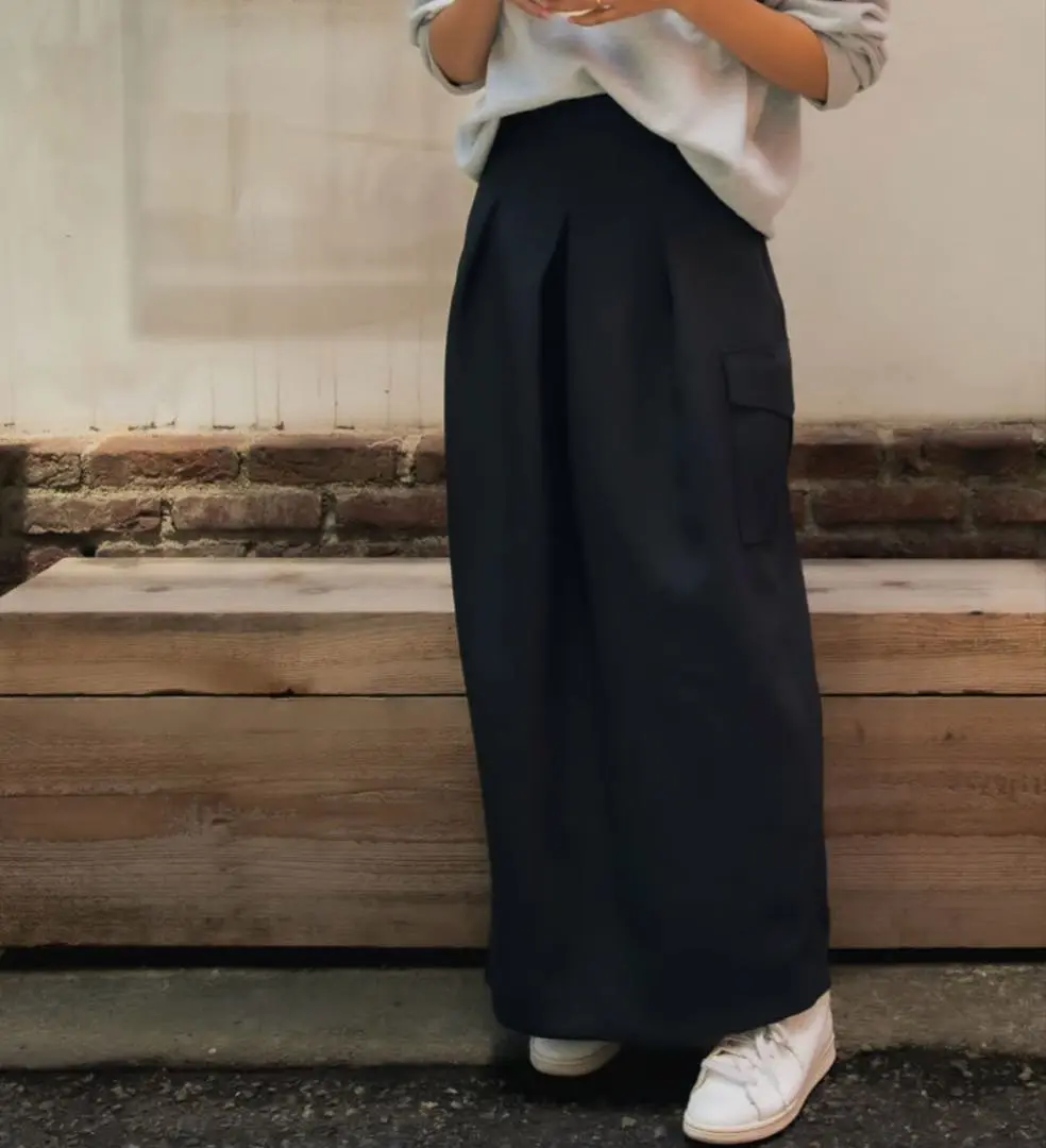 フレイ　イージーコクーンスカート EASY COCOON SKIRT/Navy | FREY