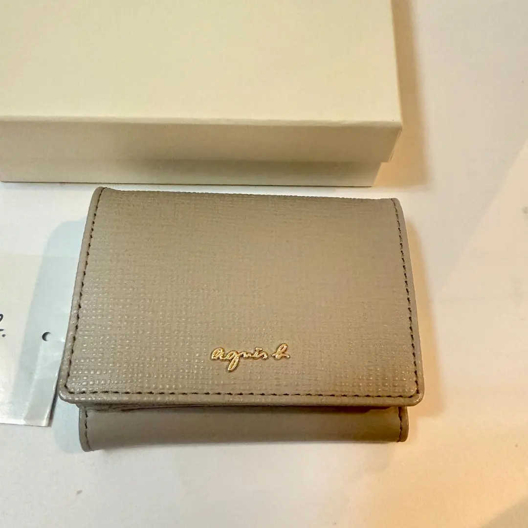 Thumbnail of 【agnès b.】Bi-fold Wallet (Gray Beige) with Tag and Box