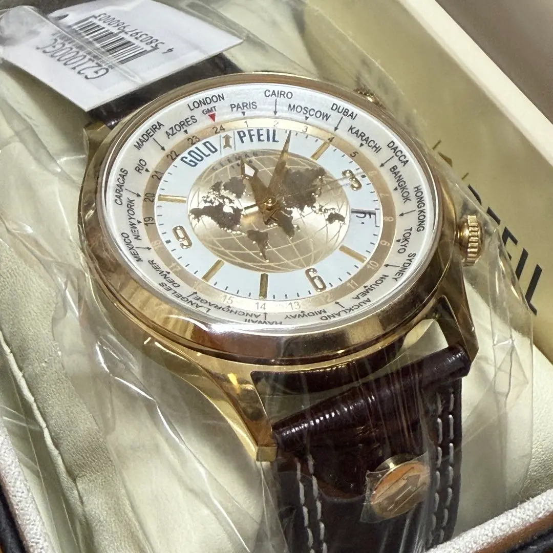 【GOLD PFEIL 】メンズウォッチ　腕時計　新品未使用　G21000GC 楽天市場】【送料無料】腕時計 メンズ ゴールドファイル