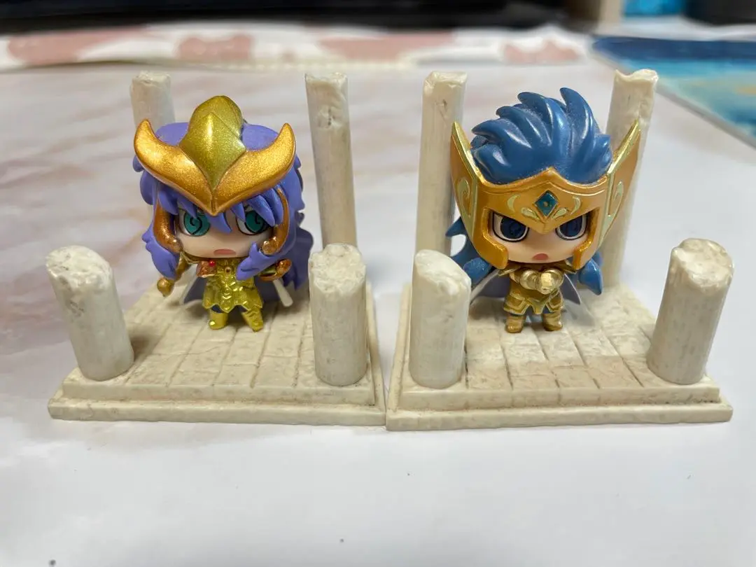 ぷちきゃらランド　ちみメガ　聖闘士星矢　サガ　カミュ　冥衣　アニメカラー塗装作品 ぷちきゃらランド ちみメガ 聖闘士星矢 サガ カミュ 冥衣 アニメ