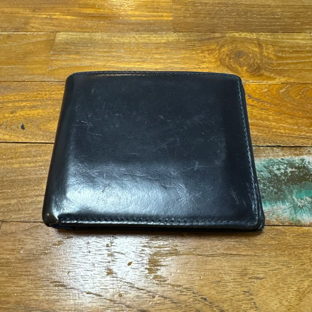 Thumbnail of BRITISH GREEN Sedgwick Leather Bi-fold Wallet - Deep Blue