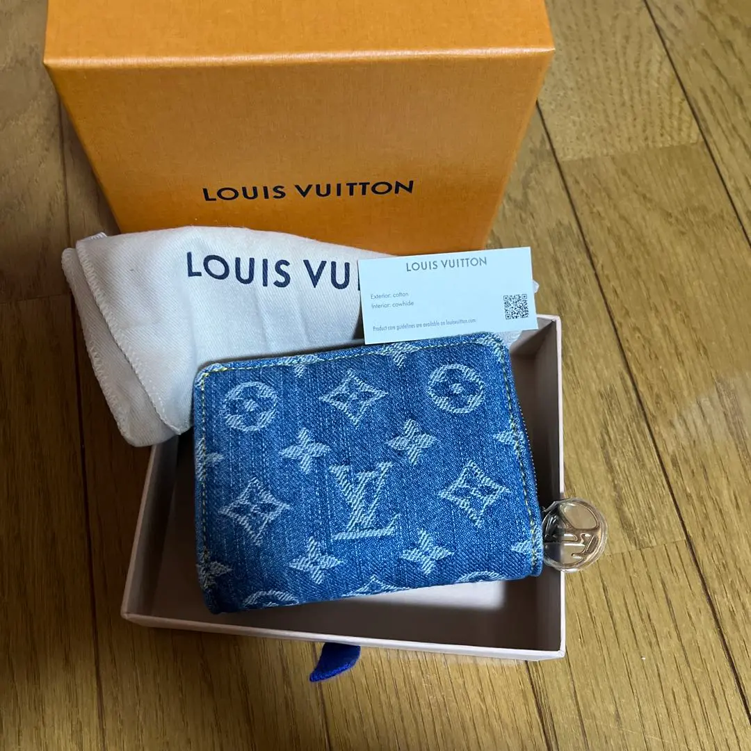 日本限定✨ルイ・ヴィトン ポルトフォイユ・ルー デニム モノグラム 折り財布 ルイヴィトン 二つ折り財布 モノグラム・デニム ポルトフォイユ