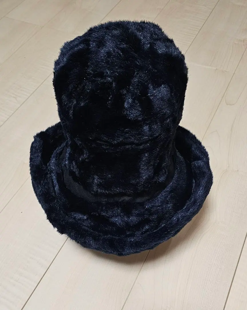 ジャミロクワイのファー素材 ブラックハット ロゴ刺繍 m11853073354_1.jpg?1737895062