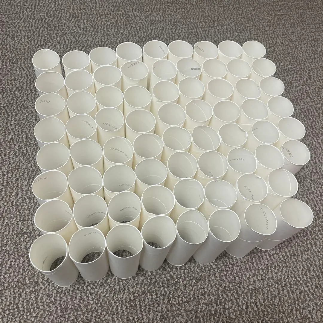 Thumbnail of 80 white toilet paper cores