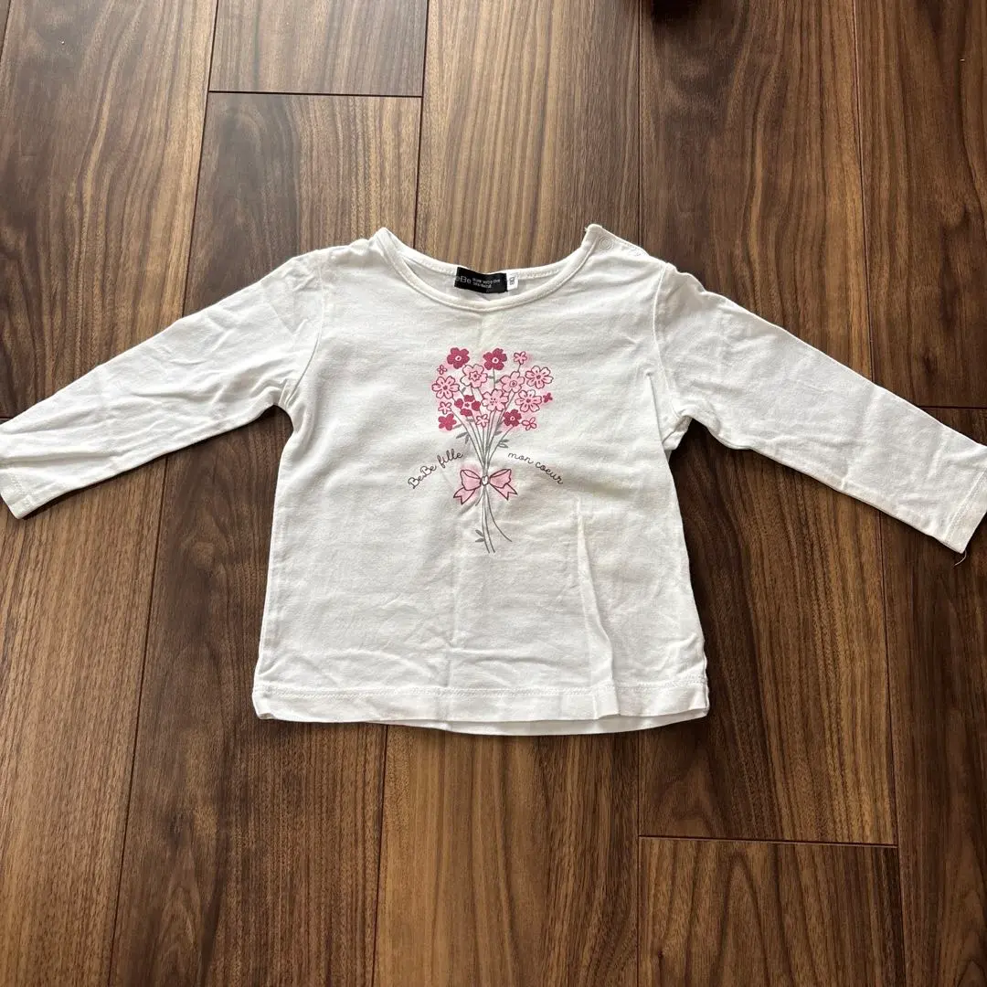 Thumbnail of BeBe Floral Print White Long Sleeve T-shirt