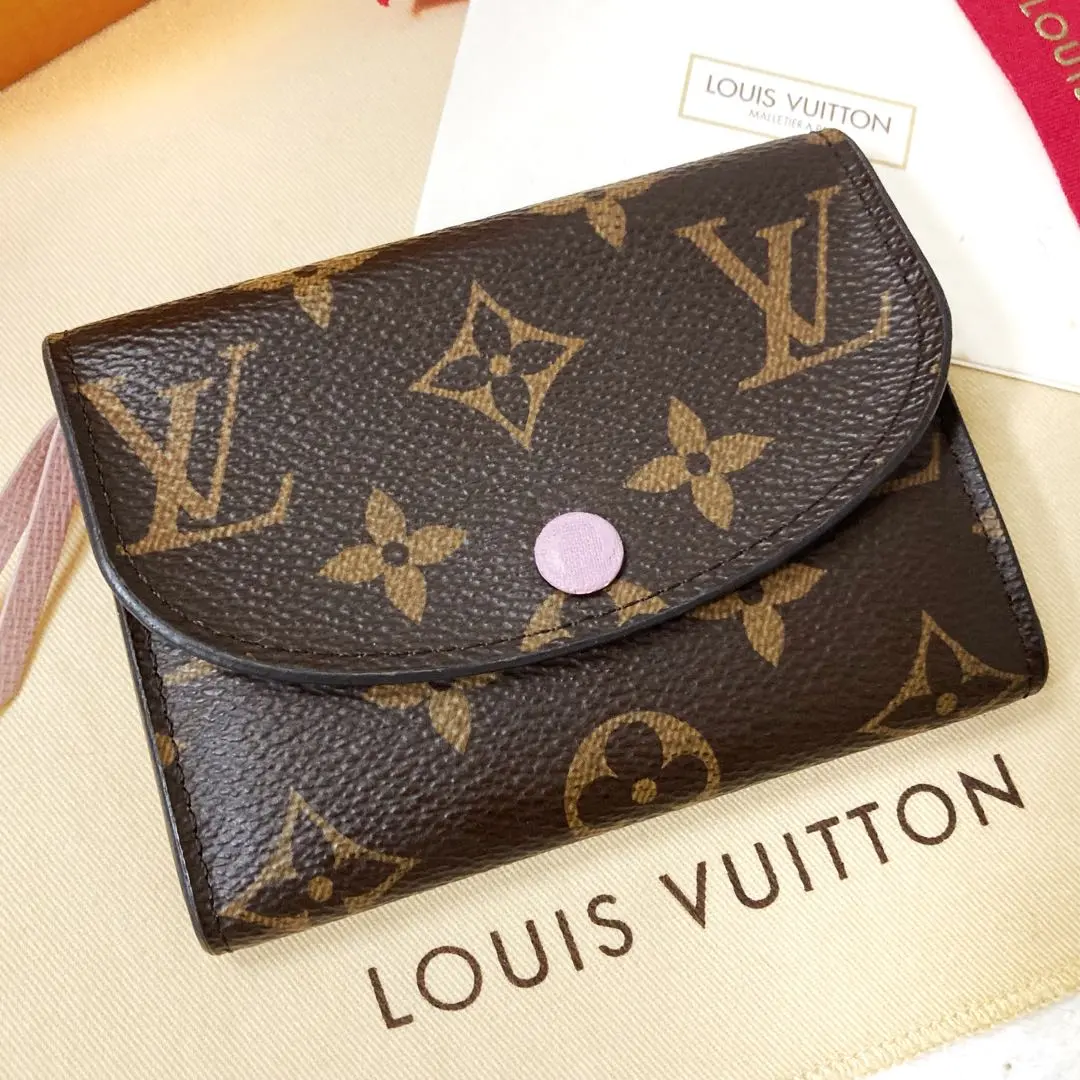【新型・美品】路易威登☆Monogram Portemonnaie Rosalie 玫瑰粉 的縮圖