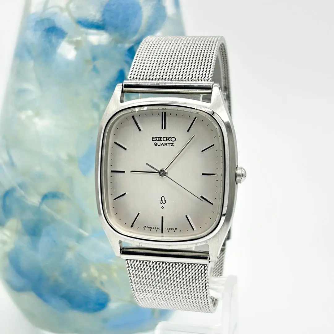 Seiko Quartz 7830-5210 Blue Tank/Rectangular Dial | eBay