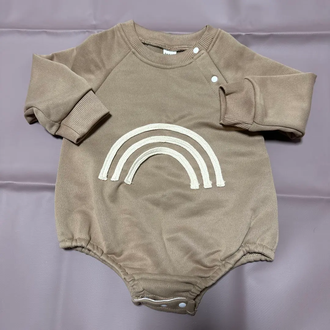 Thumbnail of Beige Rainbow Embroidered Romper