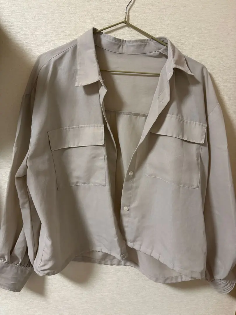 透膚襯衫 M 碼 米色 短款 的縮圖