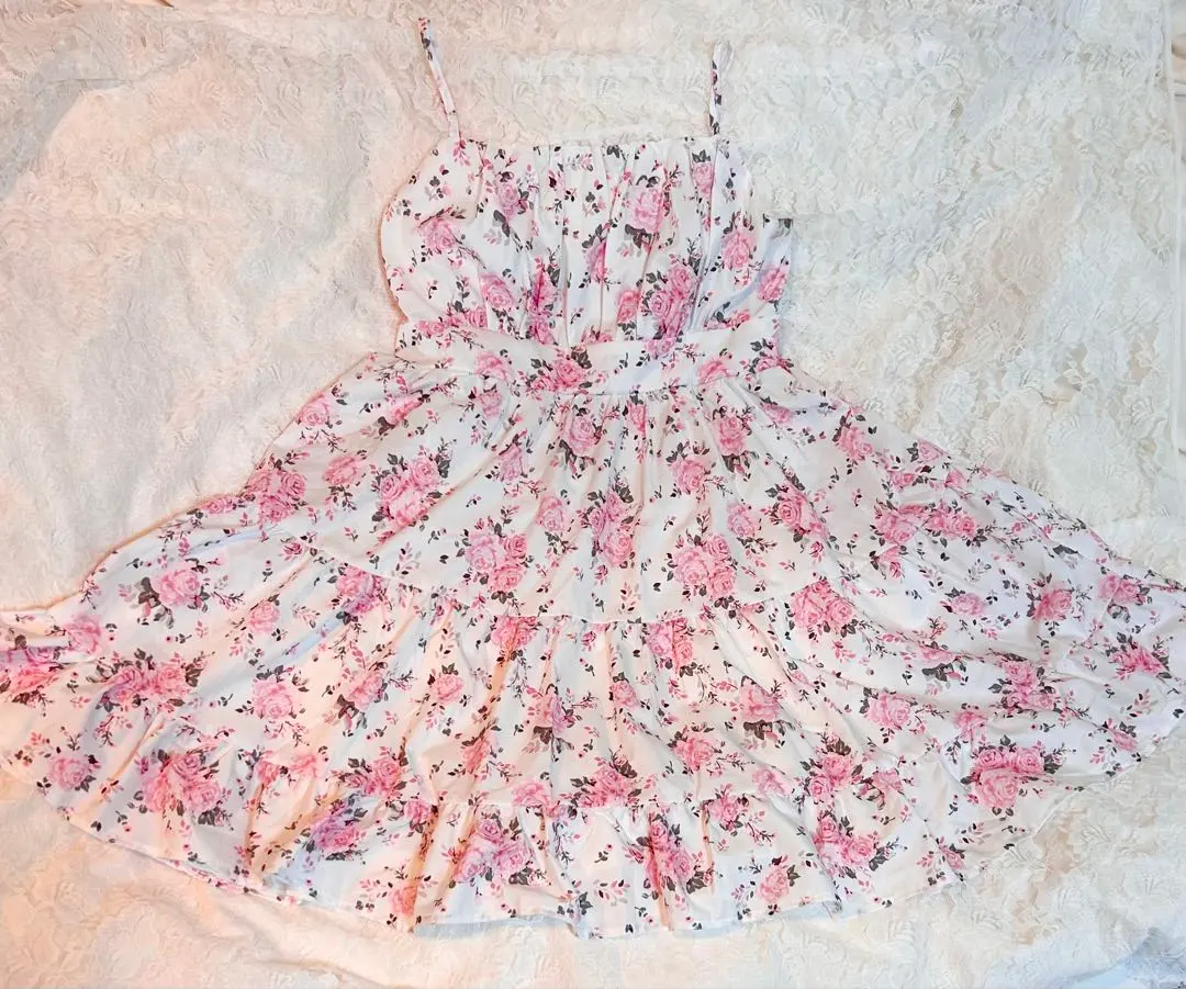 Thumbnail of Floral print ♡ pink dress