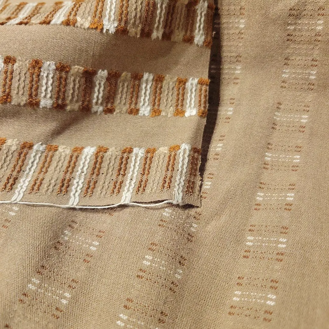 Thumbnail of Beige striped fabric