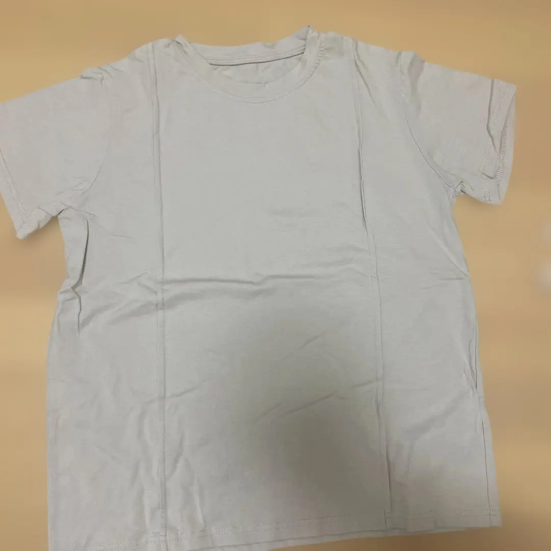 淺灰色 純棉 短袖T恤 的縮圖