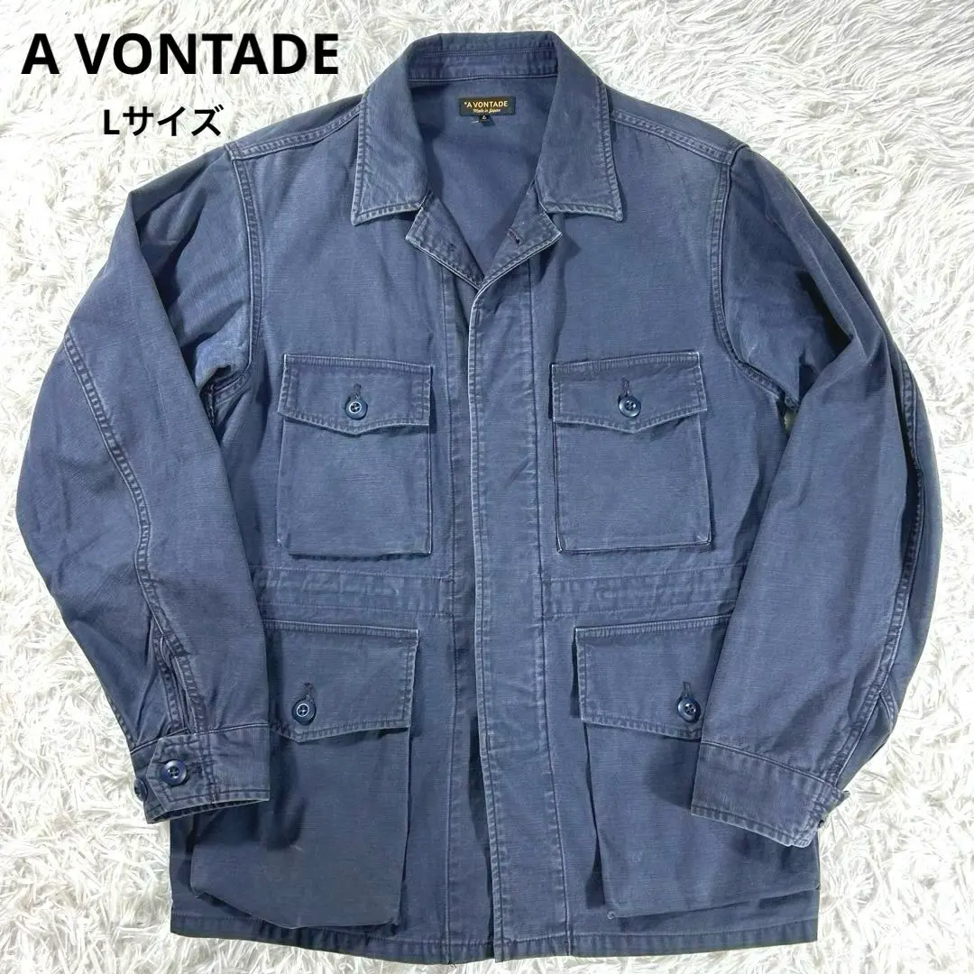 【同梱不可】 A アボンタージカーキ色のジップジャケット超おすすめ！！ VONTADE ジャケット・アウター