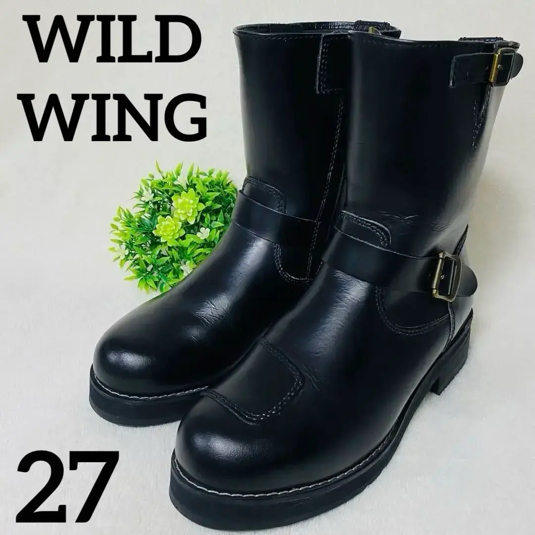 ❤️良品❤️ワイルドウィング エンジニアブーツ サイドジップ 22.5 ブラック 2025年最新】WILDWING カラー：ブラック系 エンジニアブーツの