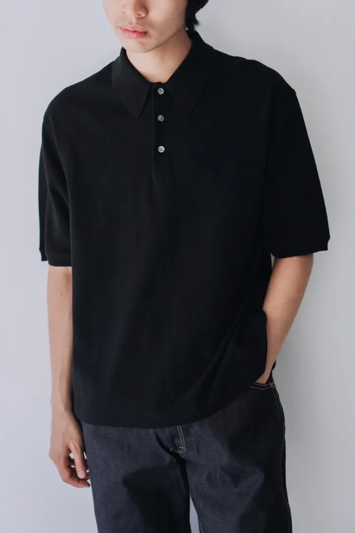 COMOLI コモリ 19SS鹿の子長袖ポロシャツ 3 長袖ポロシャツ＜鹿の子＞ ｜ VAN STORE