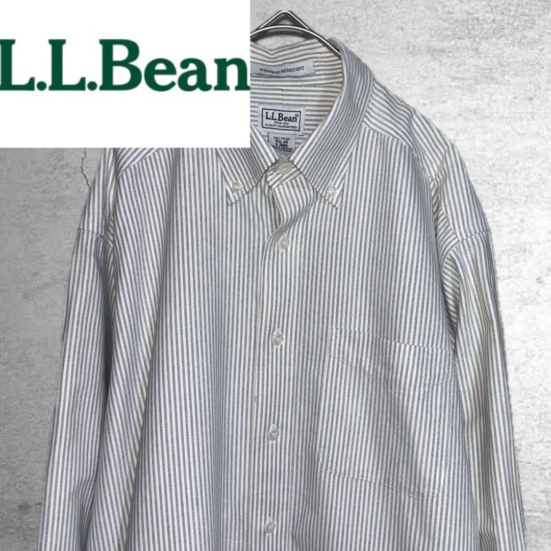 Thumbnail of L.L.Bean Striped Long Sleeve Button-Down Shirt, White