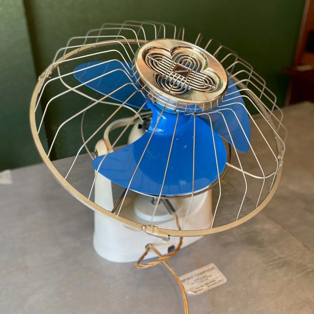 昭和レトロ　壁掛け扇風機　ナショナル ジャンク 昭和レトロ 扇風機 壁掛け扇風機 オレンジ ナショナル ジャンク