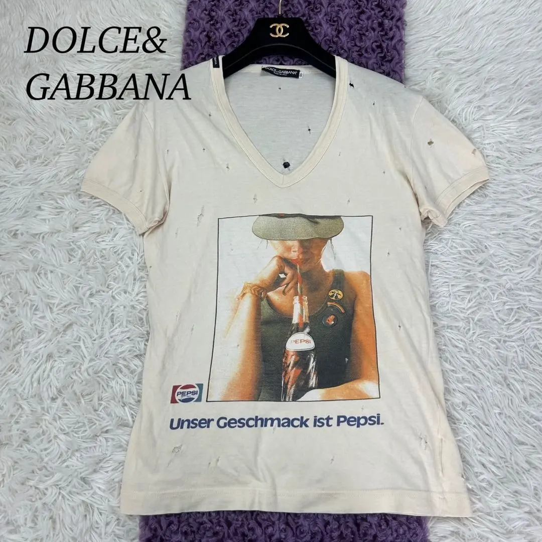 DOLCE&GABBANA ドルチェ&ガッバーナ PEPSI 半袖 Tシャツ42 DOLCE&GABBANA ドルチェ&ガッバーナ PEPSI 半袖 Tシャツ42